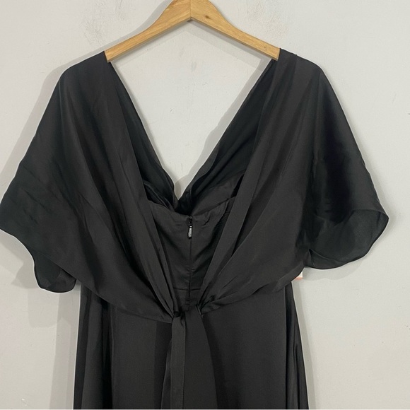 JJ's House A-line Halter V-Neck Chiffon Bridesmaid Dress - Picture 5 of 11